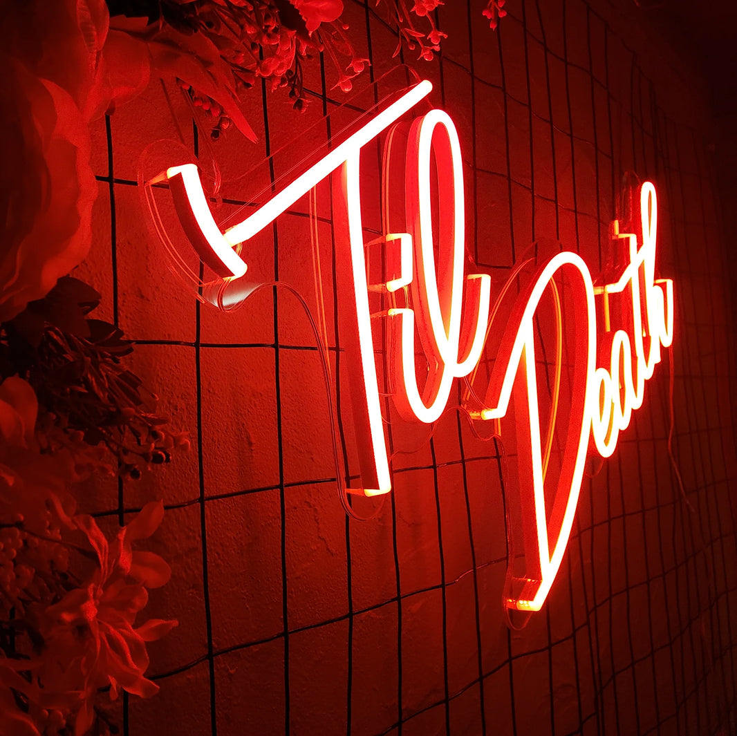 Til Death Neon Dekor