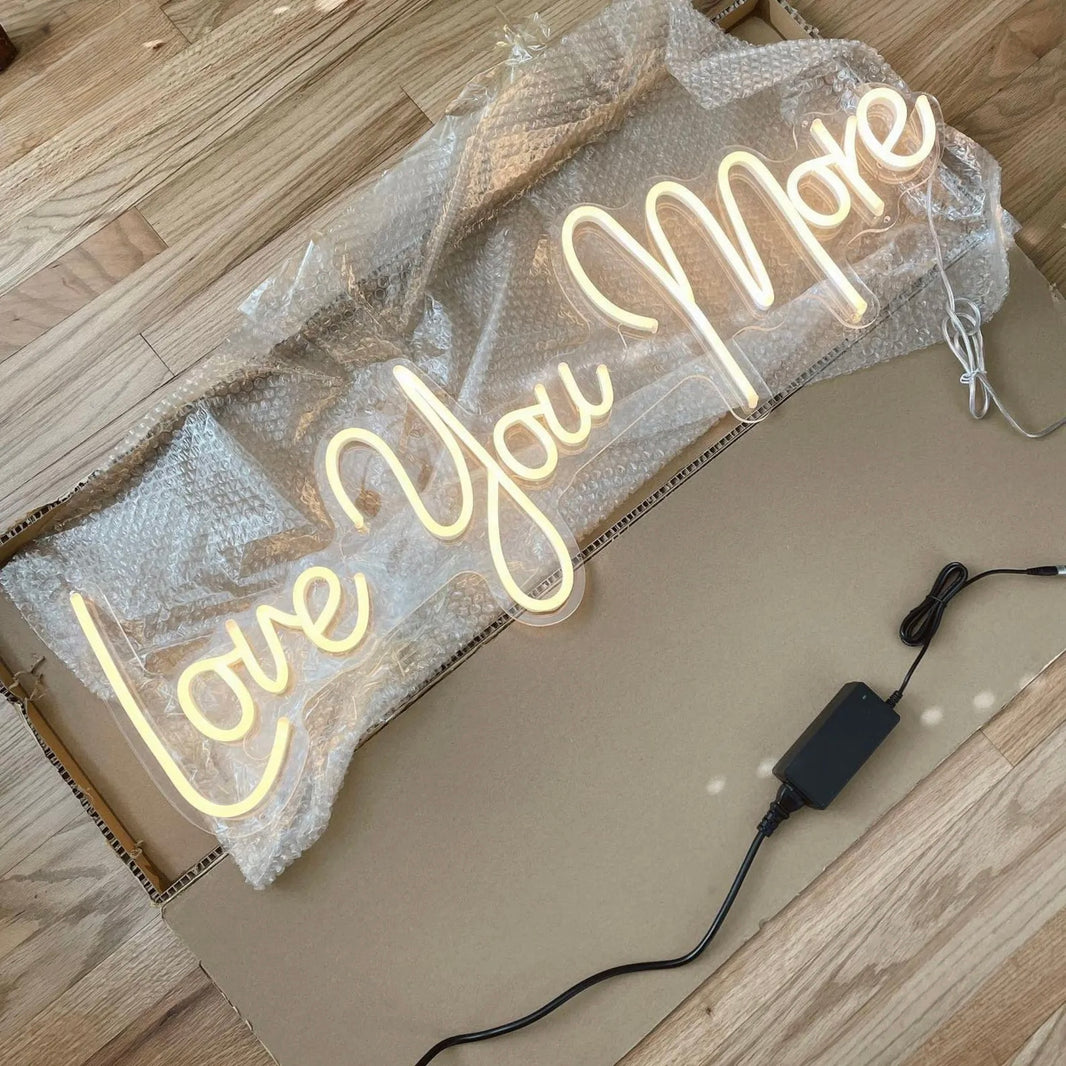 Love You More Neon LED Dekor