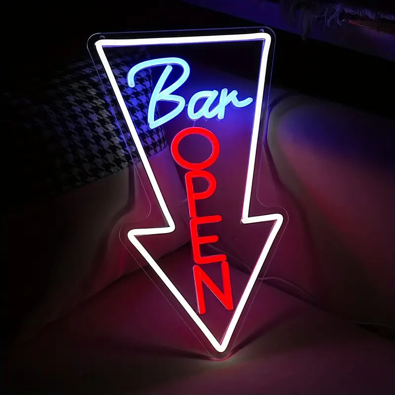 Bar Open Yönlendirme Neon LED Aydınlatma