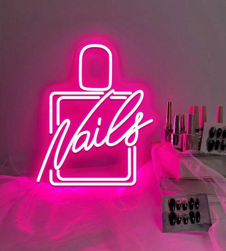 Nails Tırnak Oje Neon LED Tabela