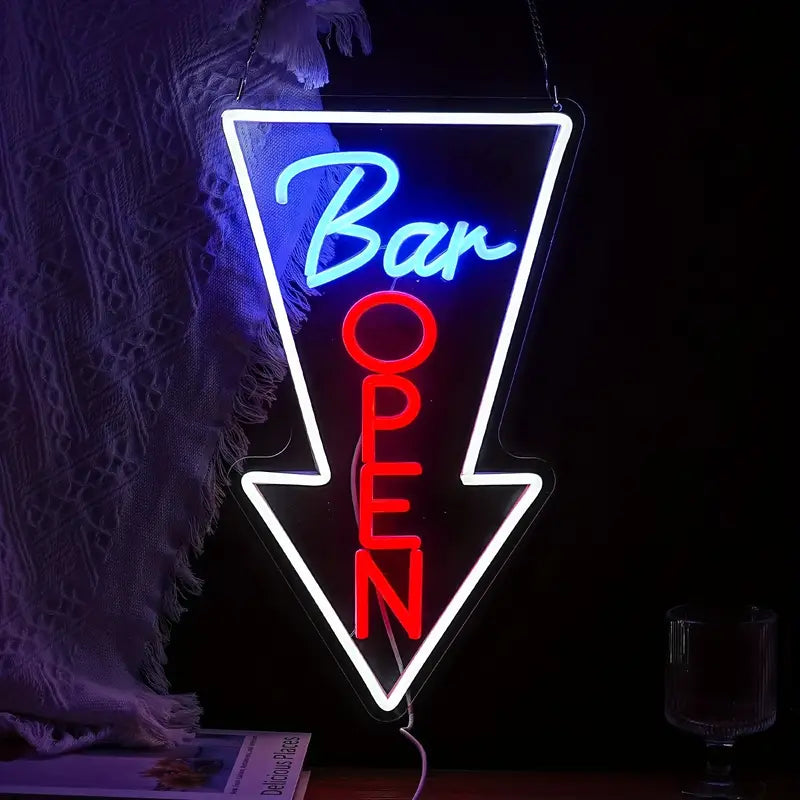 Bar Open Yönlendirme Neon LED Aydınlatma