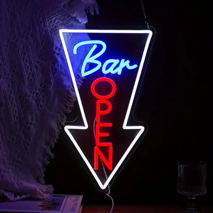 Bar Open Yönlendirme Neon LED Aydınlatma