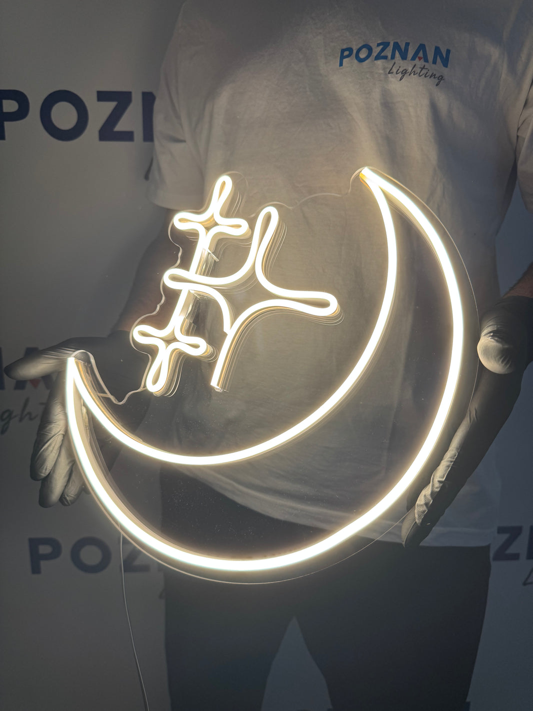 Ay ve Yıldız Dekoratif Neon Led Işık