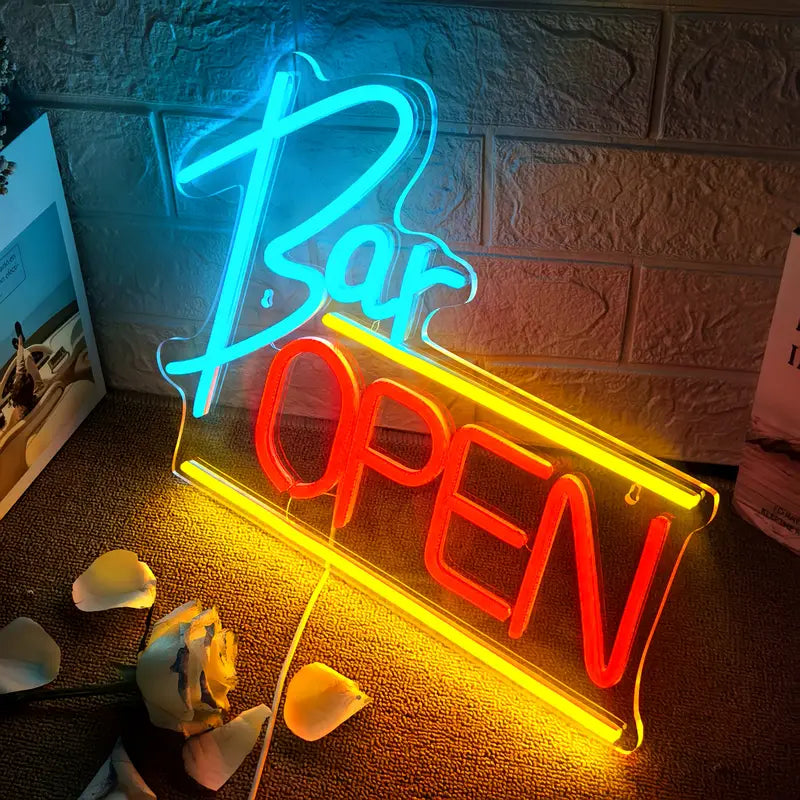 Bar Open Neon LED Aydınlatma