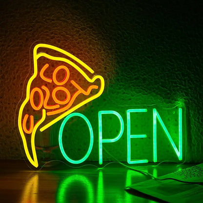 Pizza Open Neon LED Aydınlatma