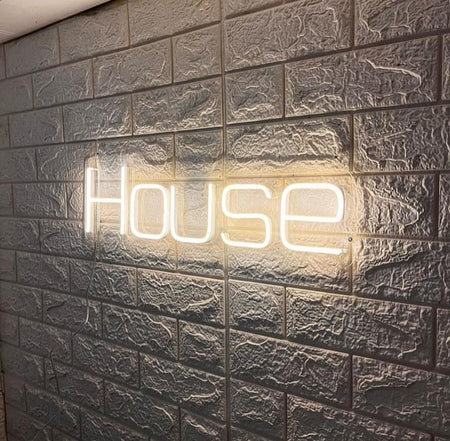 House Dekoratif Neon LED Aydınlatma