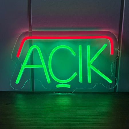 Açık Yazısı Neon LED Tabela PL-1056