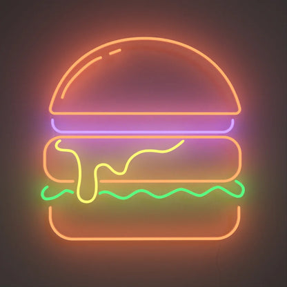 Hamburger Neon LED Aydınlatma