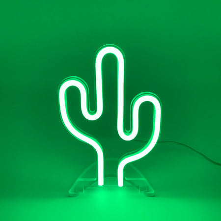 Mini Yeşil Kaktüs Neon Led Işık