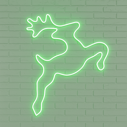 Neon Işıklı Geyik Yılbaşı Dekorasyonu