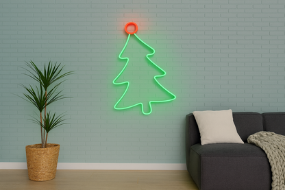 Yılbaşı Temalı Ağaç Dekor Işık Neon LED