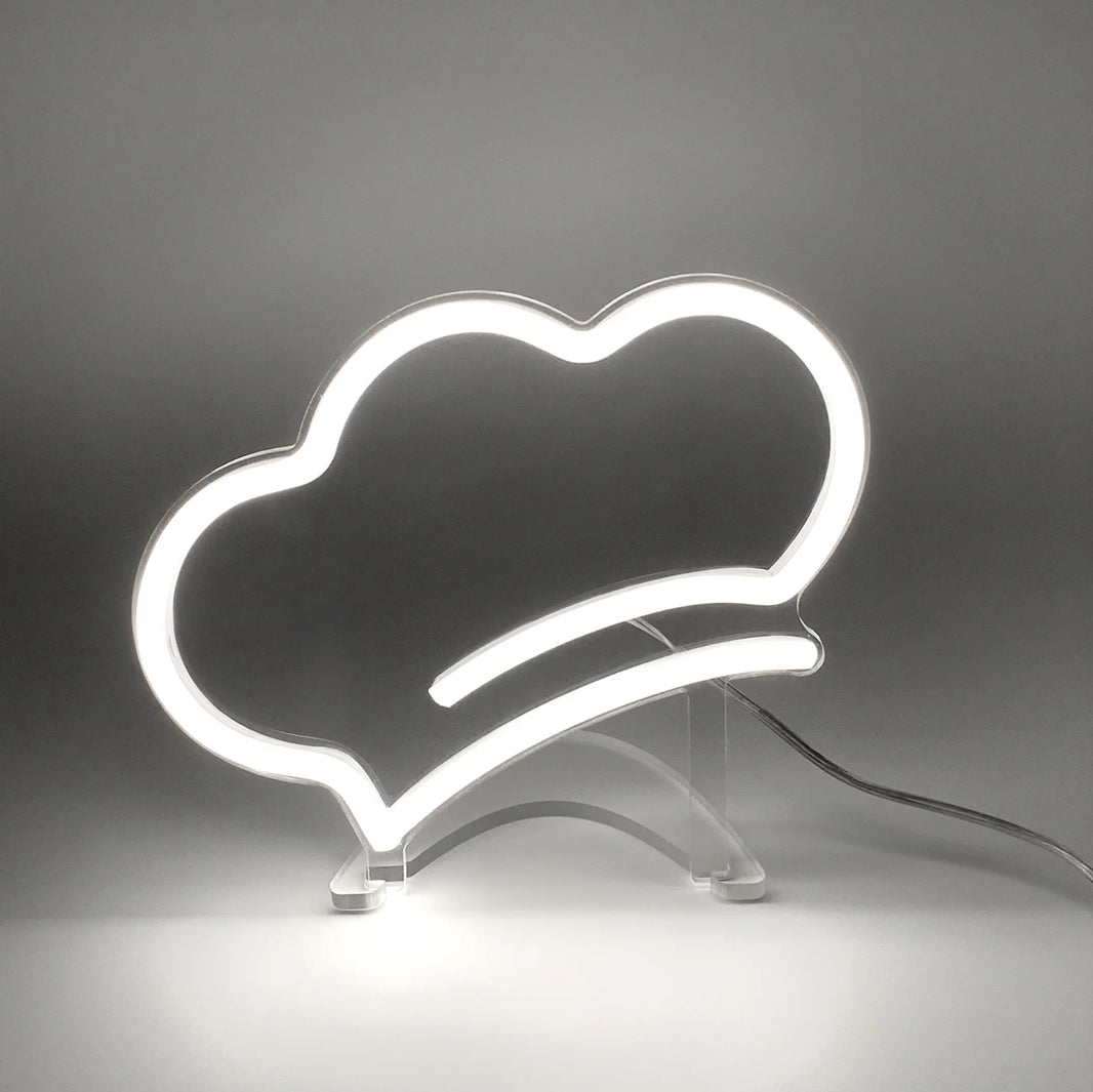 Mini Şef Şapkası Neon Led Işık