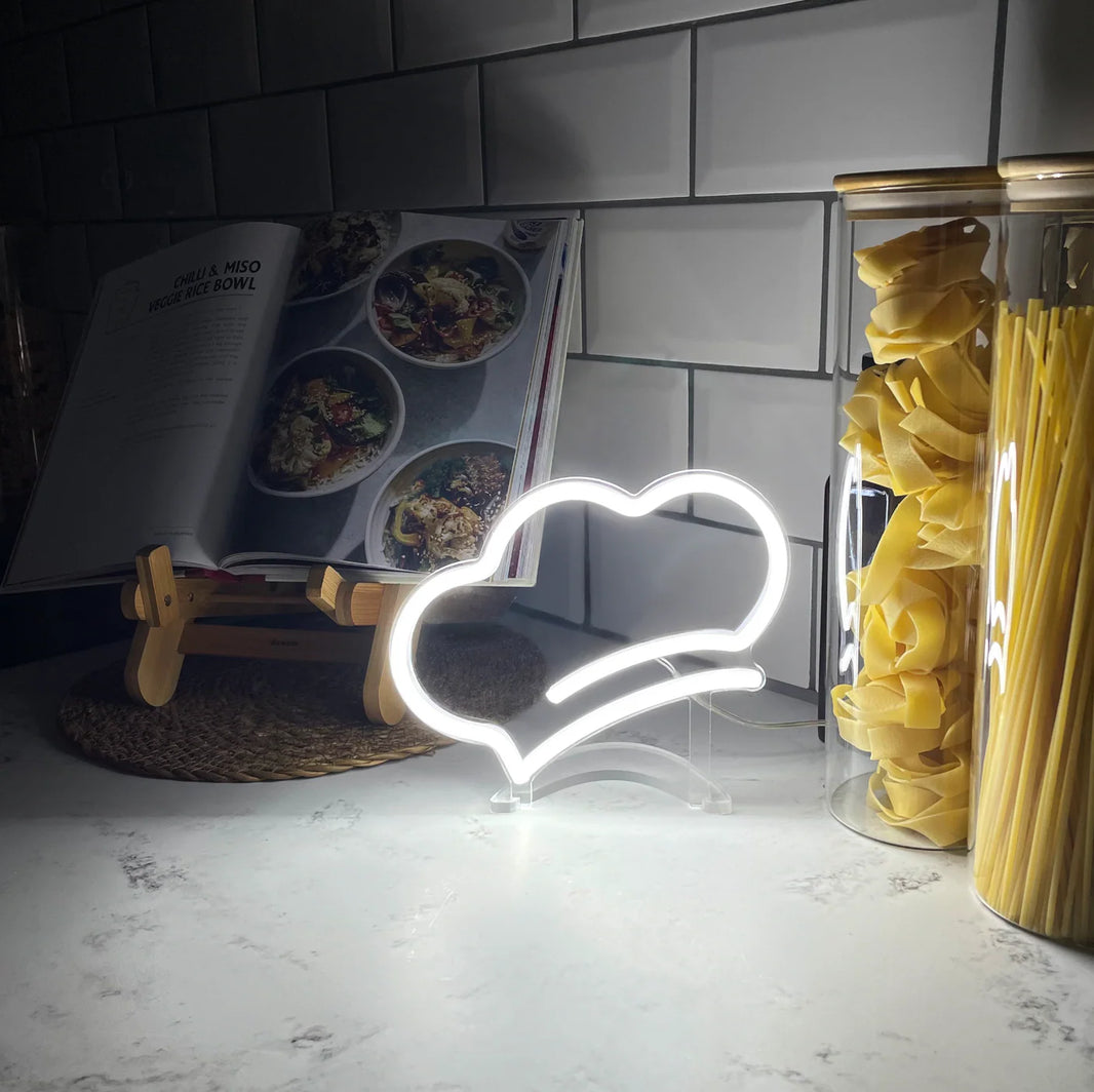 Mini Şef Şapkası Neon Led Işık