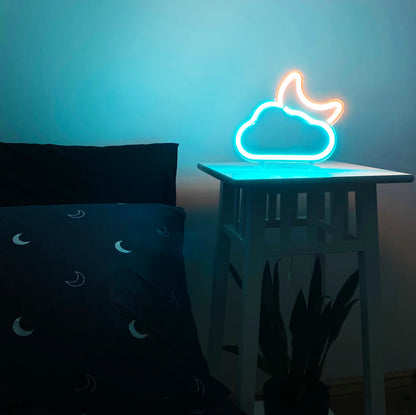 Mini Bulut ve Ay Neon Led Işık