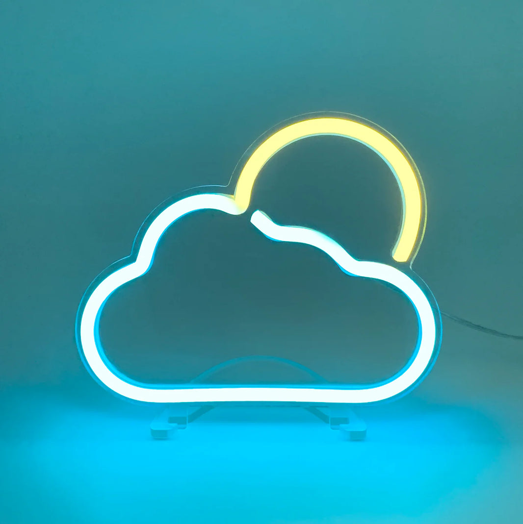 Mini Bulut ve Güneş Neon Led Işık