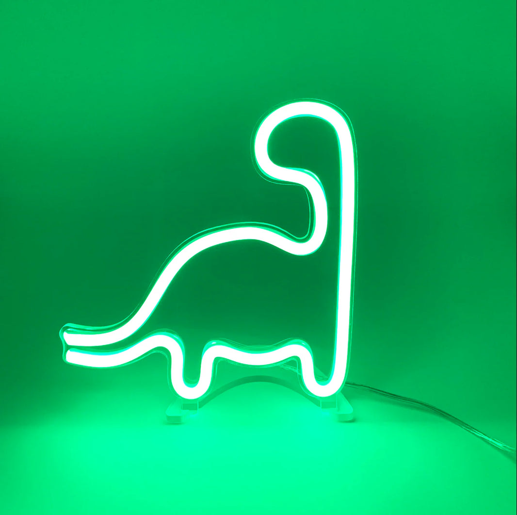 Mini Yeşil Dinazor Neon Led Işık