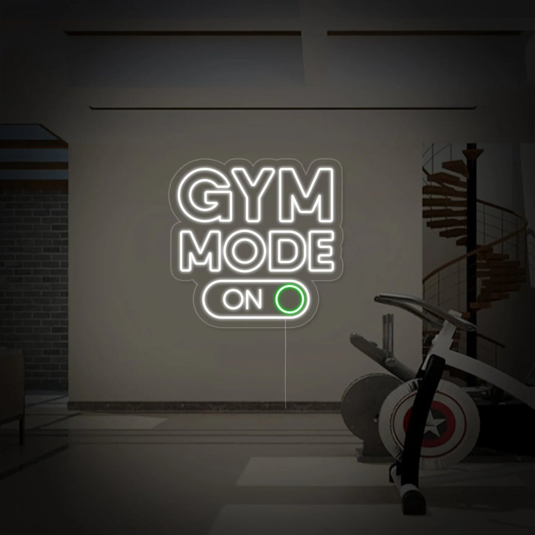 Gym Mode On Neon LED Dekor | Beyaz