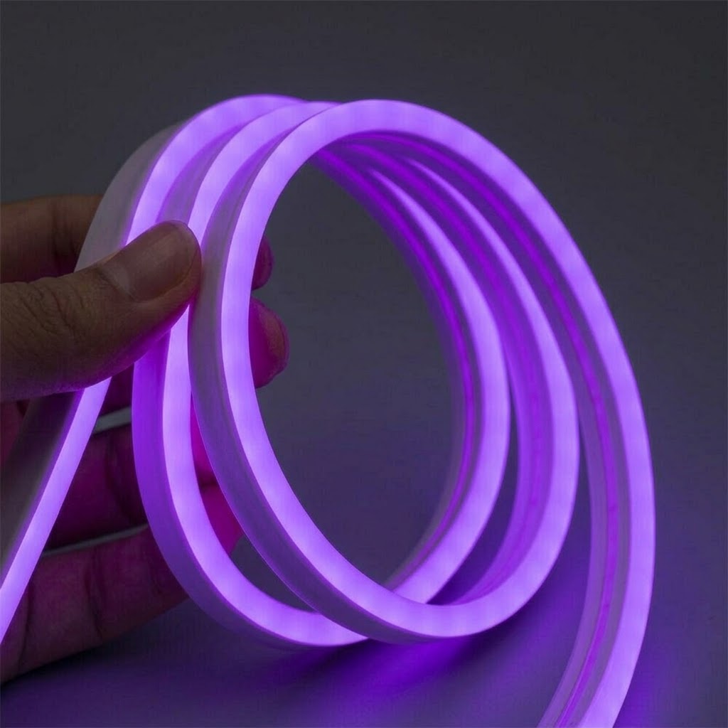 Purple Neon LED Cuttable at 2.5 cm IP64 – 12V Flexible Neon Strip Lighting