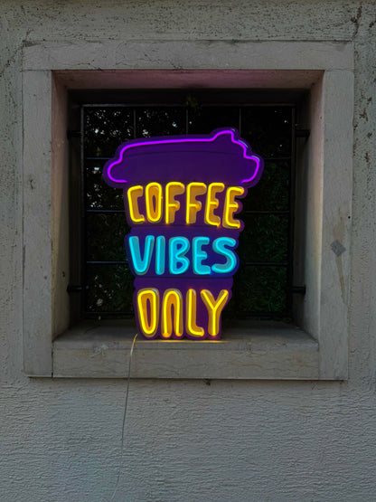 Coffee Vibes Only Neon LED Dekor Aydınlatma