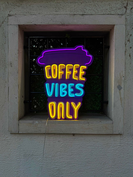 Coffee Vibes Only Neon LED Dekor Aydınlatma