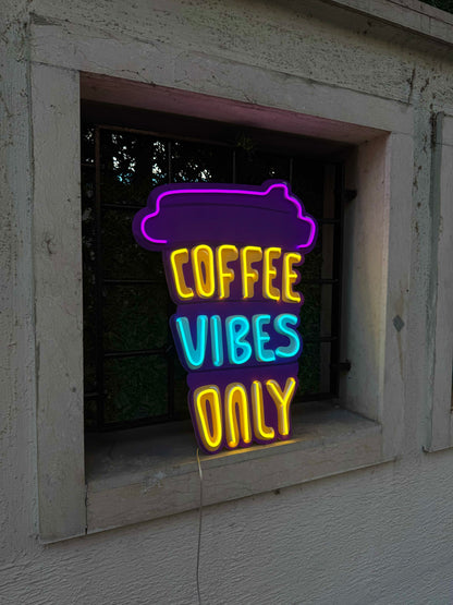 Coffee Vibes Only Neon LED Dekor Aydınlatma