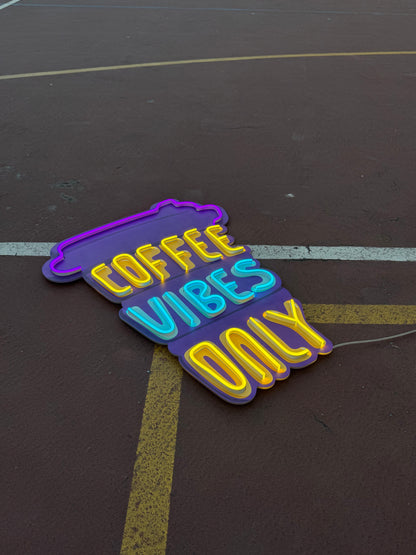 Coffee Vibes Only Neon LED Dekor Aydınlatma