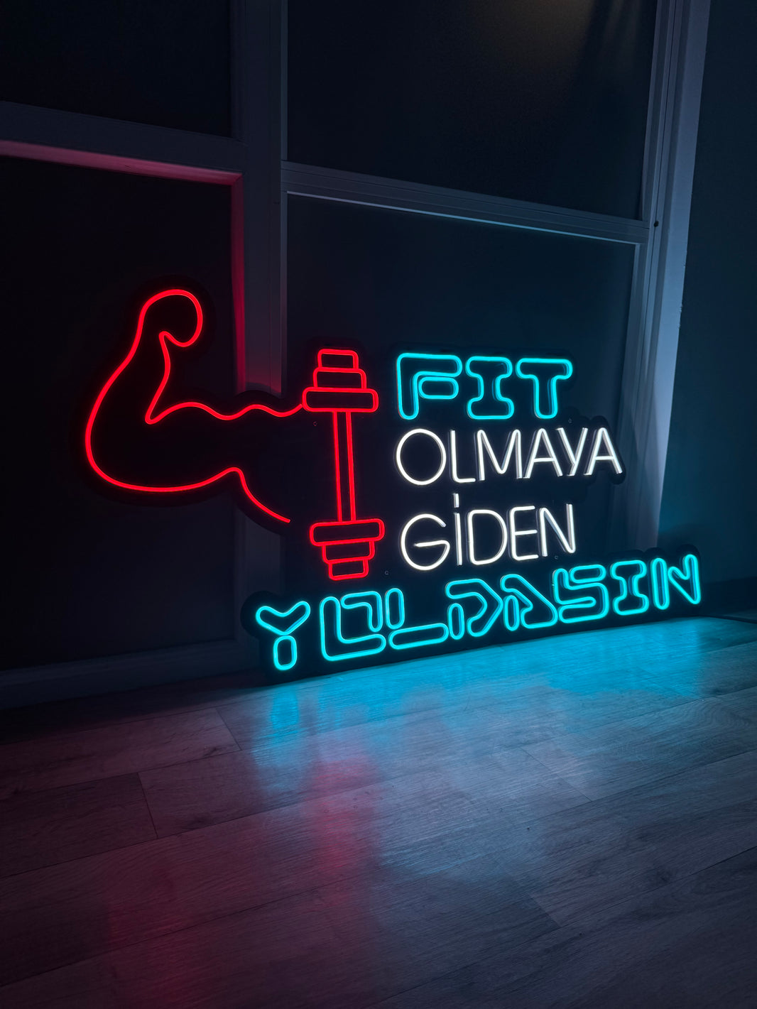 Fit Olmaya Giden Yoldasın Neon LED Dekor