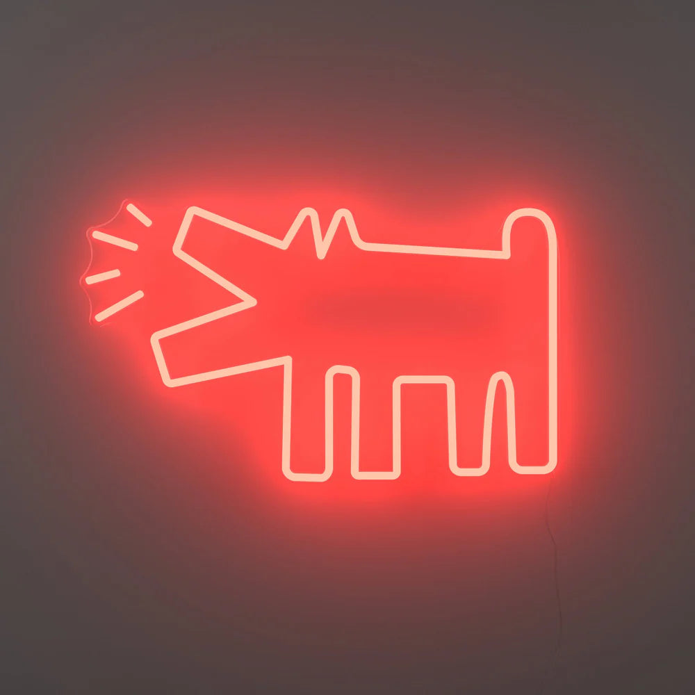 Havlayan Köpek Neon Işık | Modern Dekoratif LED (Kırmızı)