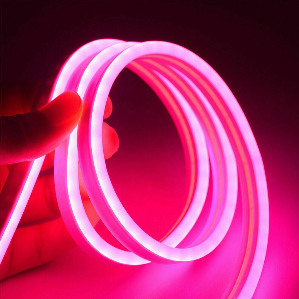 2.5cm Cuttable Pink Neon LED IP64 – 12V Flexible Neon Strip Lighting