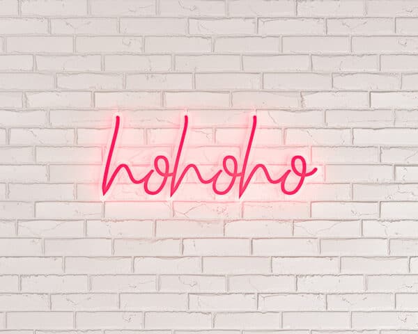 hohoho Neon Işıklı Yılbaşı Dekorasyonu