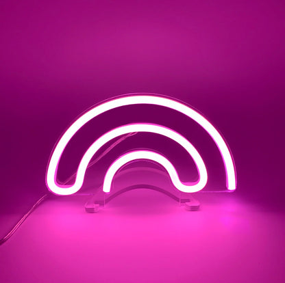 Pembe Gökkuşağı Neon Led Işık