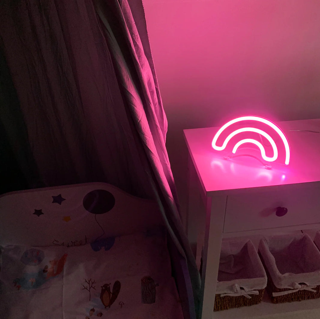 Pembe Gökkuşağı Neon Led Işık