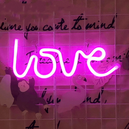 Noel Neon Işıklı Gecesi Dekorasyonu | Love