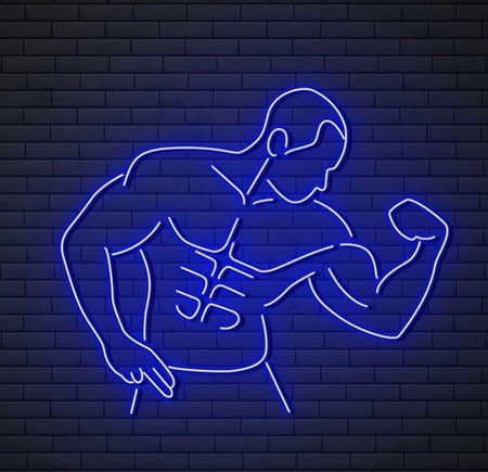 Kaslı Adam Neon LED