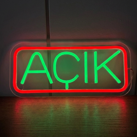 Açık Yazısı Neon LED Tabela PL-1058