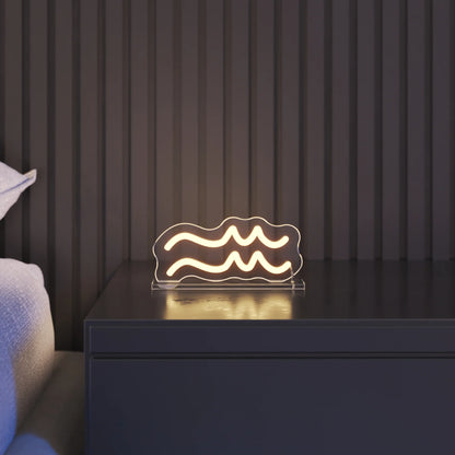 Kova Burcu Masaüstü Neon Led Tabela