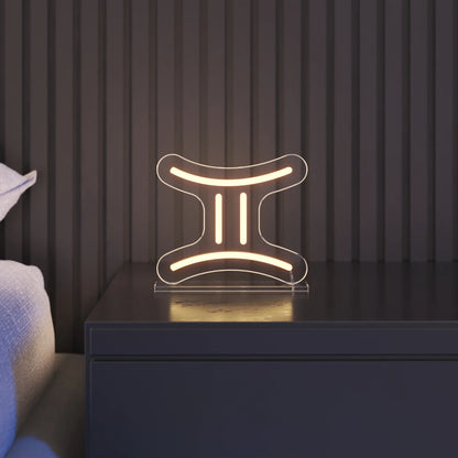 İkizler Burcu Masaüstü Neon Led Tabela