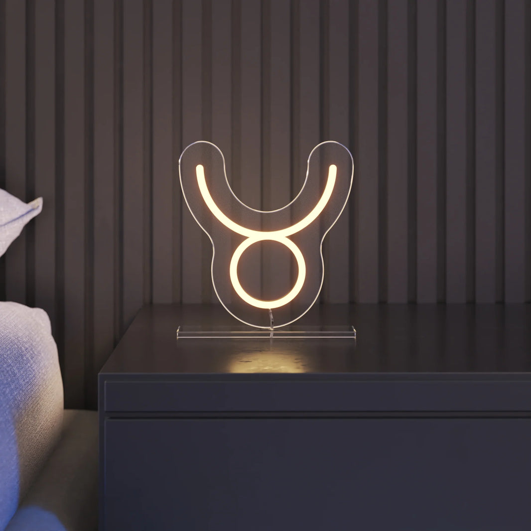 Boğa Burcu Masaüstü Neon Led Tabela