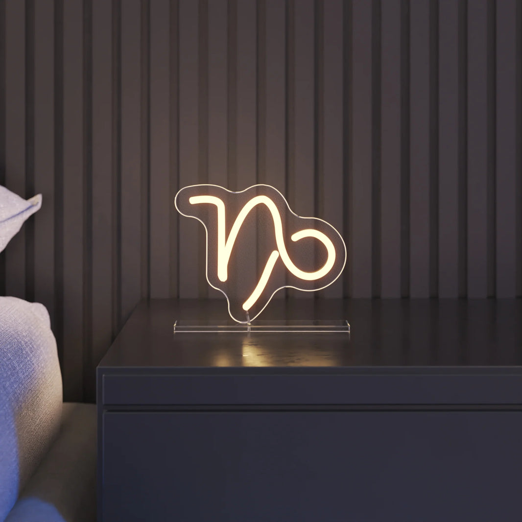 Oğlak Burcu Masaüstü Neon Led Tabela