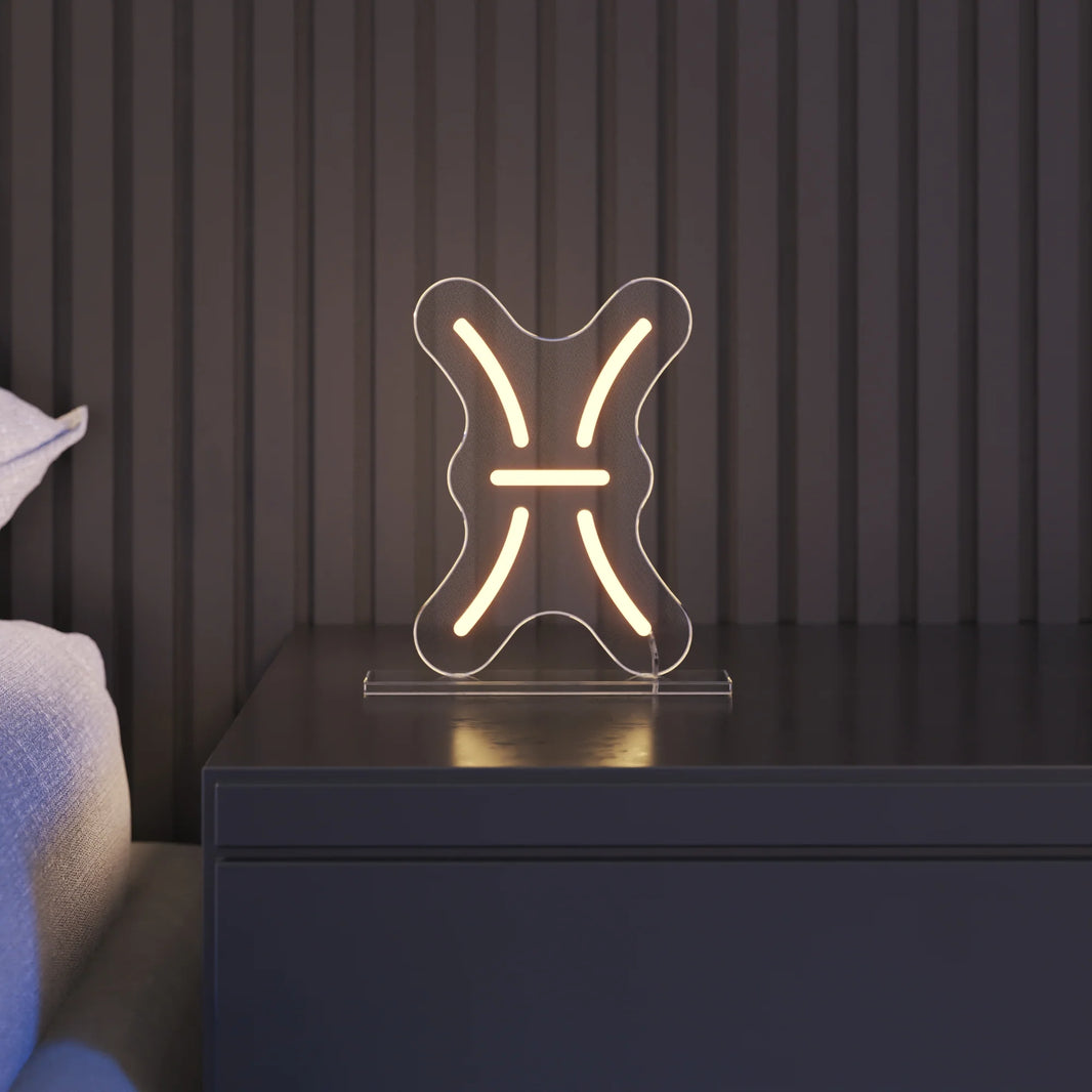 Balık Burcu Masaüstü Neon Led Tabela