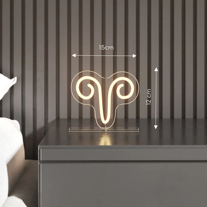 Koç Burcu Masaüstü Neon Led Tabela
