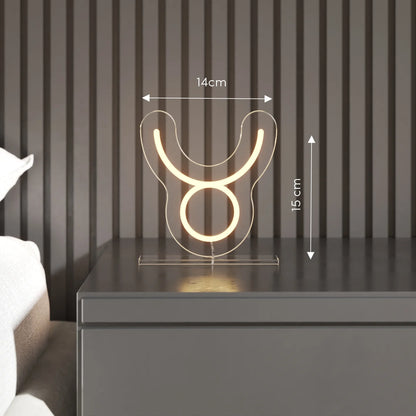 Boğa Burcu Masaüstü Neon Led Tabela