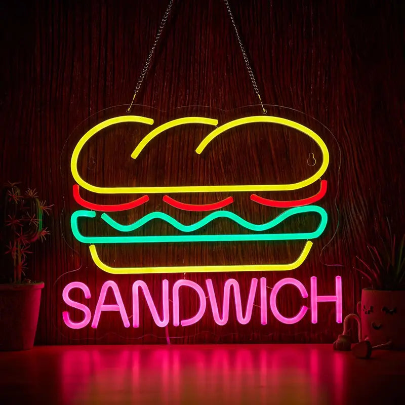 Sandwich Neon LED Dekor