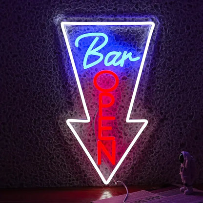 Bar Open Yönlendirme Neon LED Aydınlatma