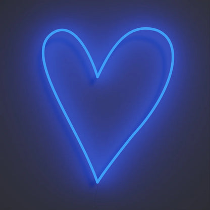 Big Heart Neon Led Işık – Kalp Şekilli Duvar Dekoru