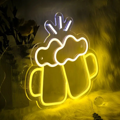Bira Kupaları Dekoratif Neon Led