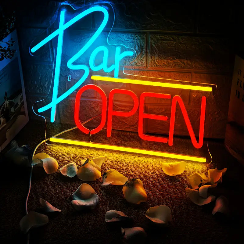 Bar Open Neon LED Aydınlatma