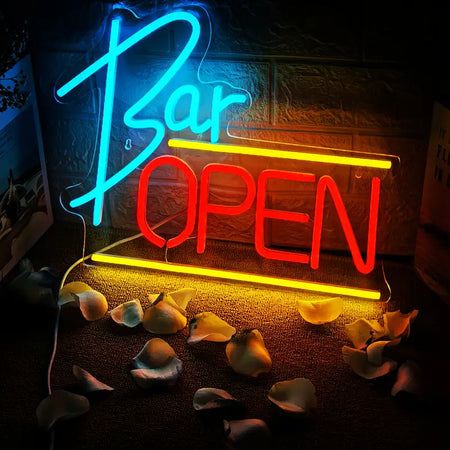 Bar Open Neon LED Aydınlatma