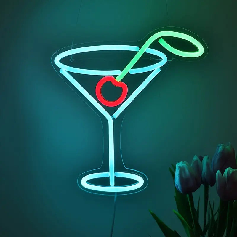 Renkli Kokteyl Neon LED Dekor