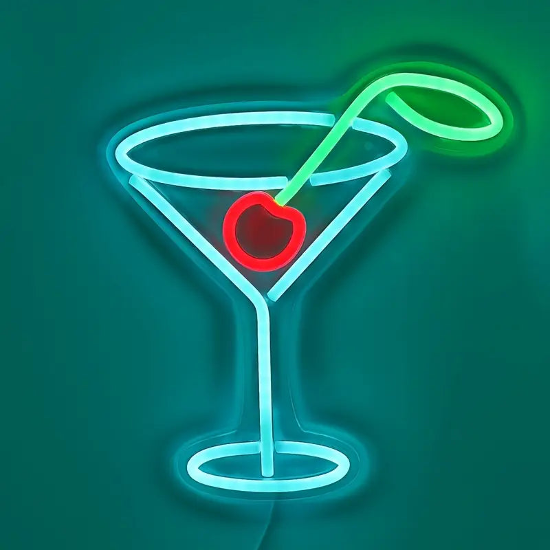 Renkli Kokteyl Neon LED Dekor